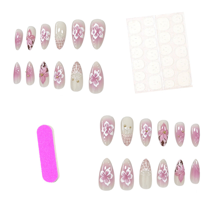 Artistic Floral Nail Enhancements Kalsten