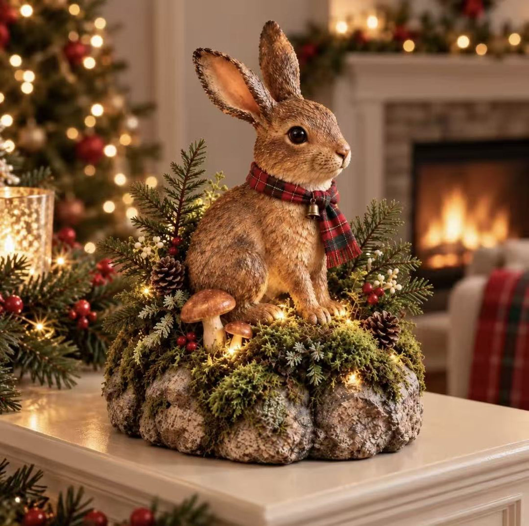 Decorative rabbit with Christmas motif Kalsten