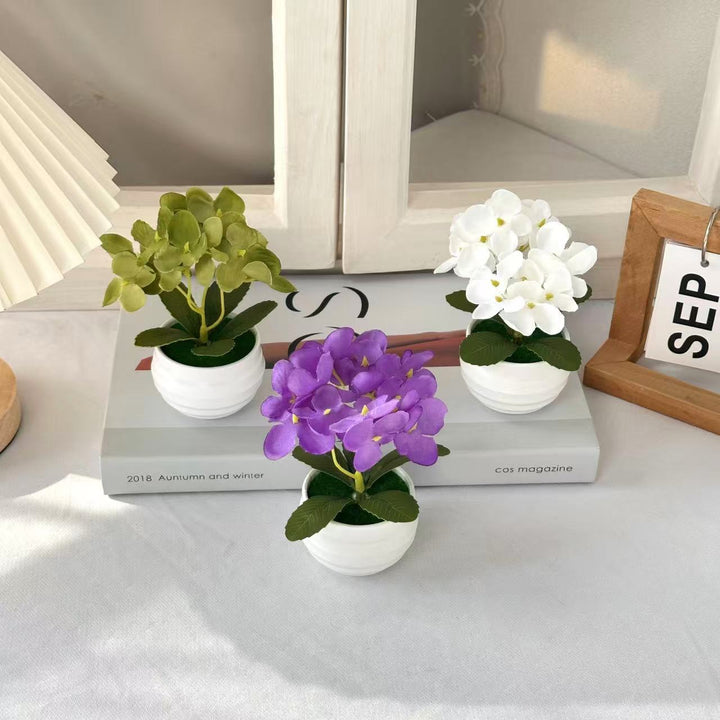 Lifelike Miniature Potted Orchid Plant