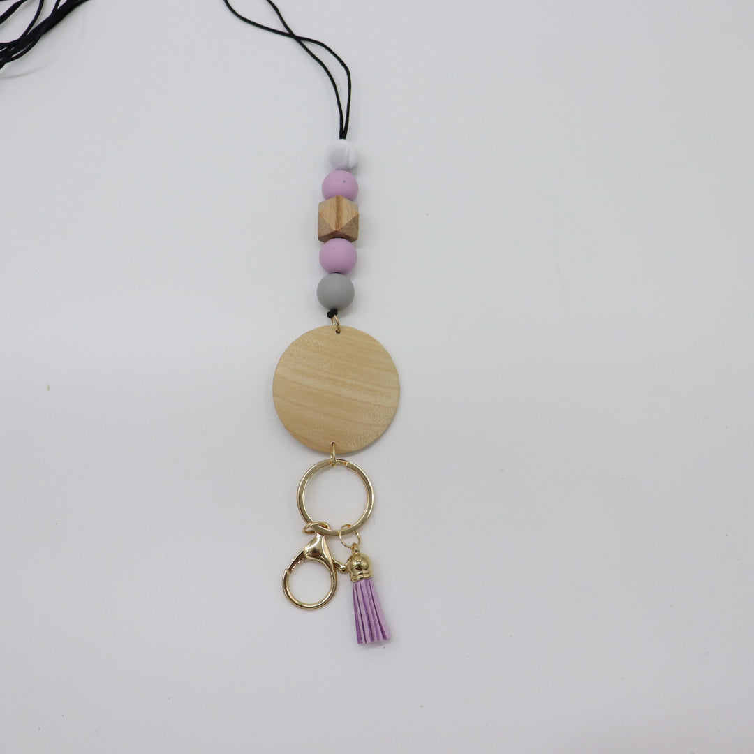 Beaded Keychain Lanyard with Decorative Tassel Kalsten