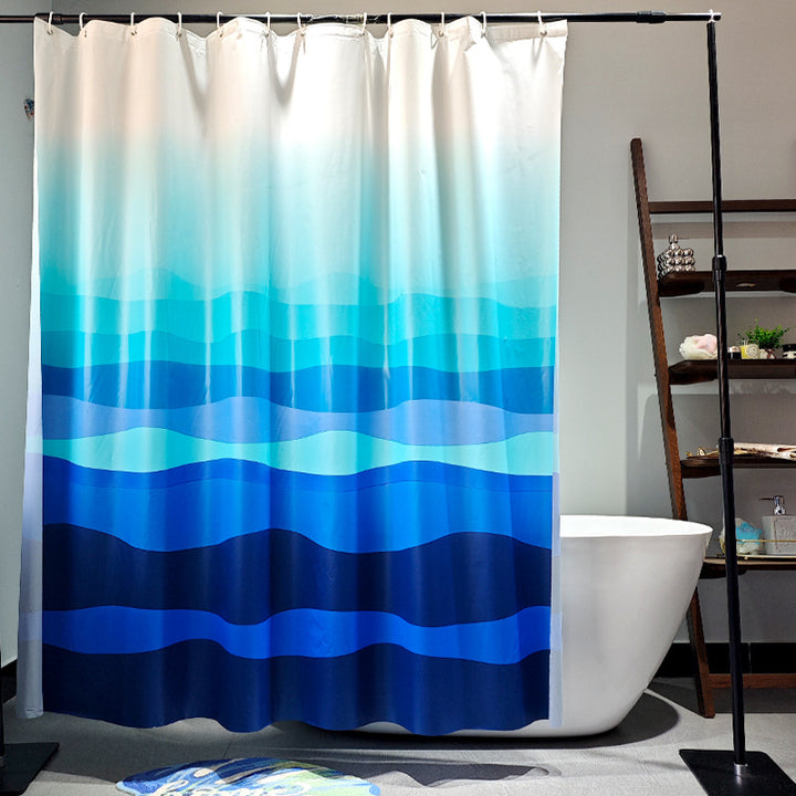 Ocean Wave Pattern Shower Curtain Kalsten