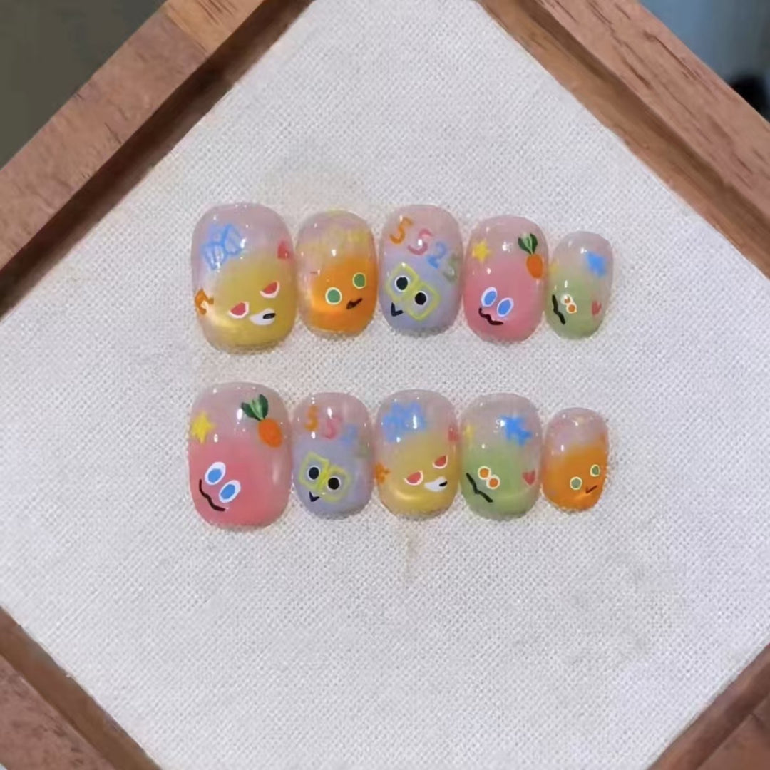 Playful Character-Themed Nail Art Set Kalsten