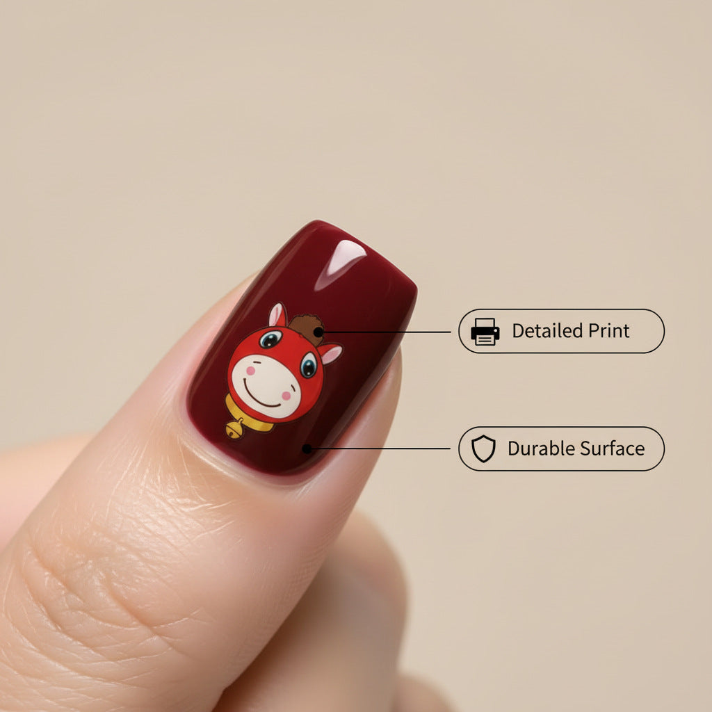 Funny art nails with animal motifs Kalsten