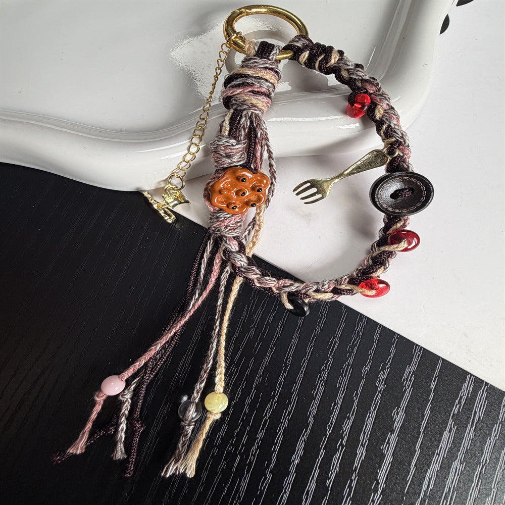 Handmade Beaded Charm Keyring Kalsten