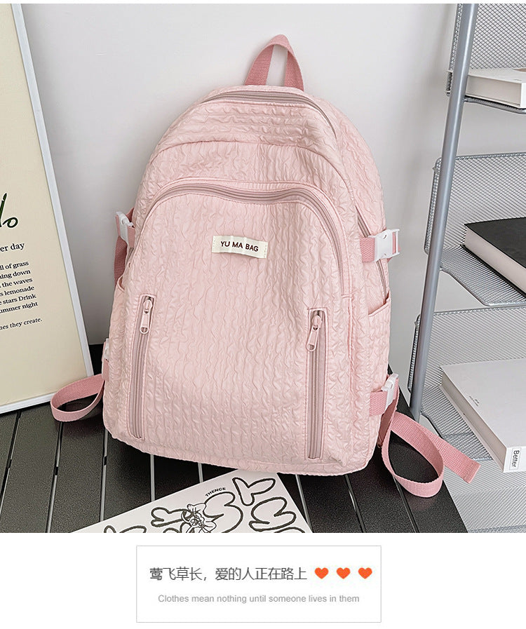 Textured Multi-Compartment Backpack Kalsten