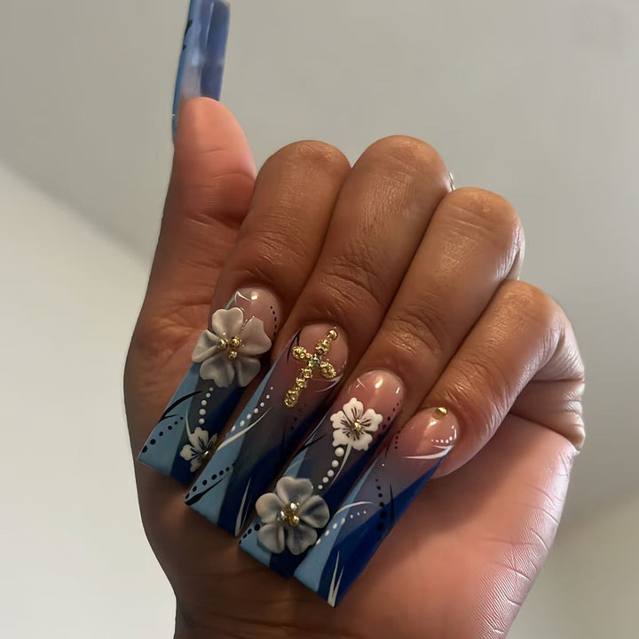 Decorative 3D Floral Nail Art Extensions Kalsten
