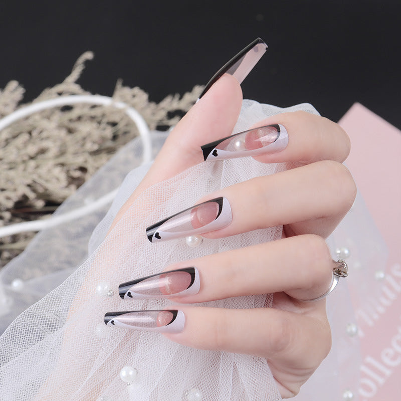 Elegant Stiletto Press-On Nails with Artistic Design Kalsten