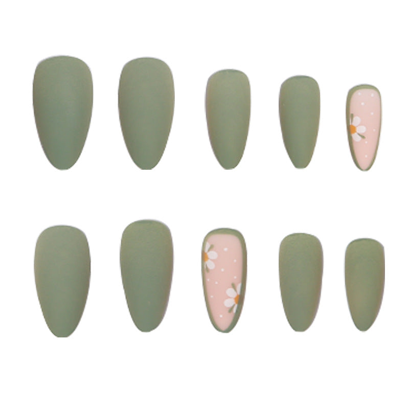 Artistic Nail Tips with Flower Design Kalsten