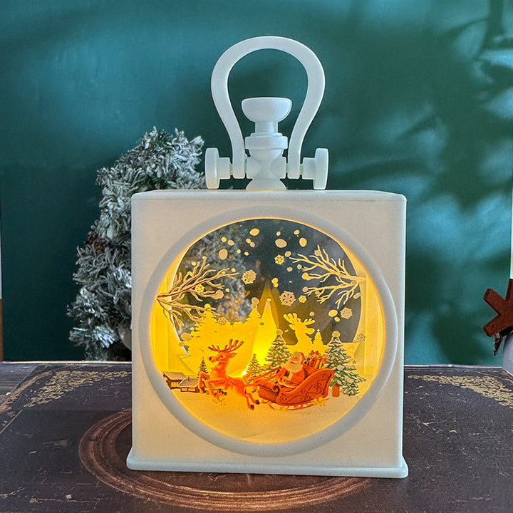 Decorative Christmas lantern with LED lighting