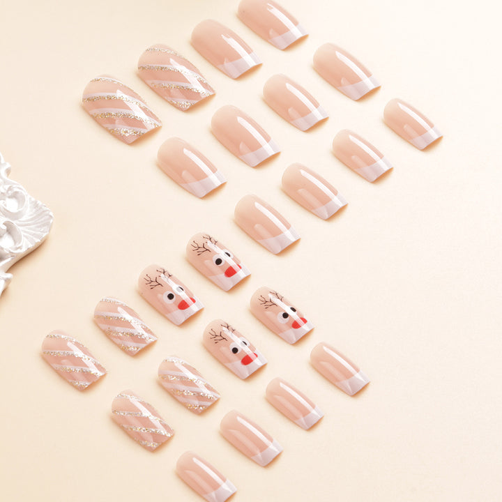 Festive Themed Character Press-On Nail Art Kalsten