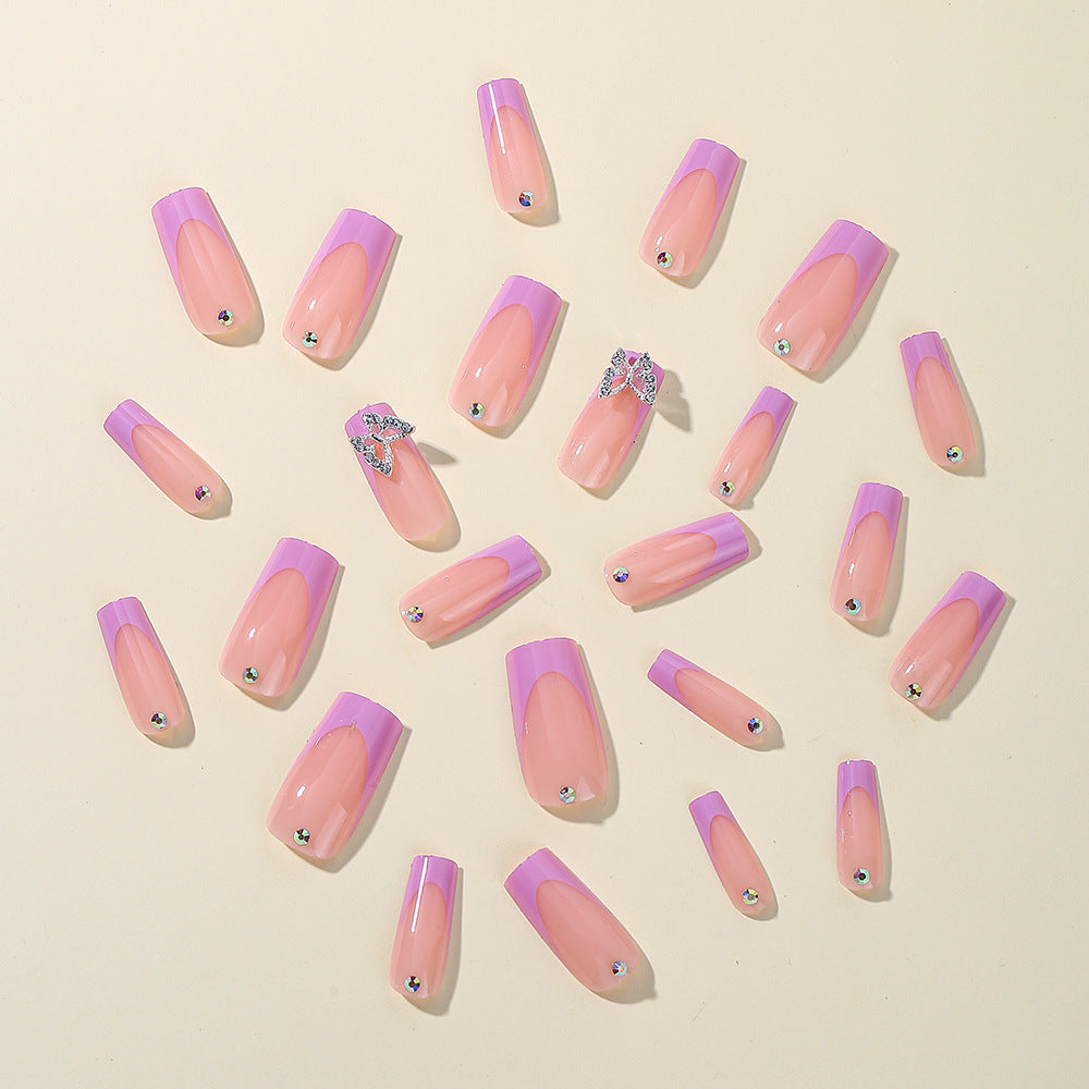 Elegant Butterfly-Inspired Acrylic Nail Art Extensions Kalsten