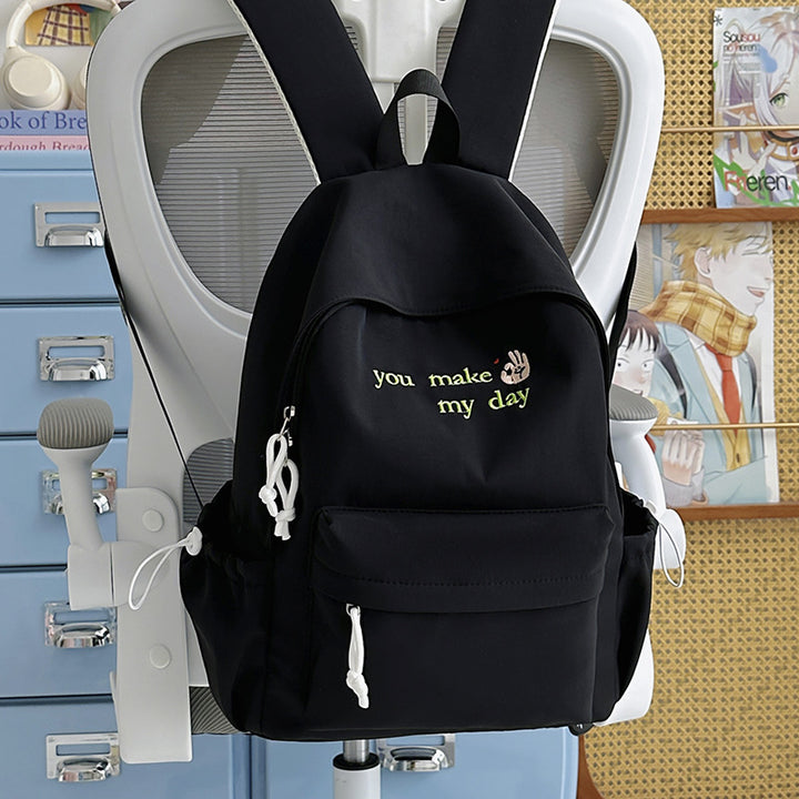 Casual Embroidered Mini Backpack Kalsten
