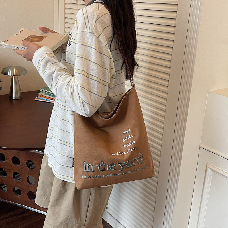 Casual Embroidered Tote Bag