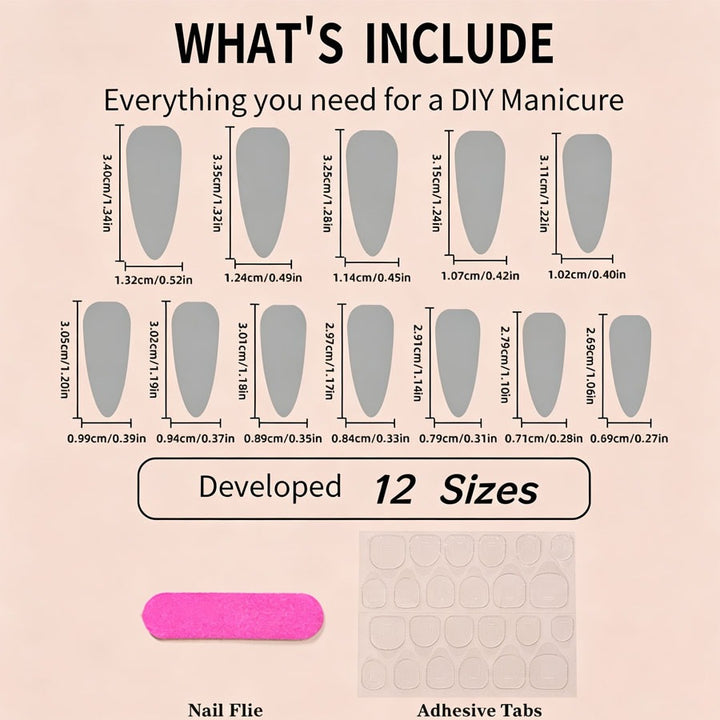 Artificial nails in stylish stiletto design Kalsten