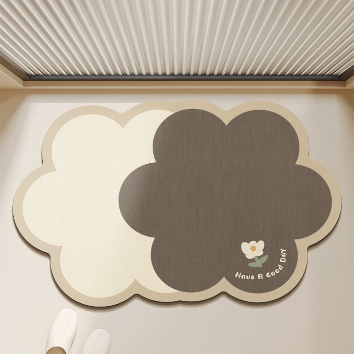 Absorbent Floral Print Bath Mat Kalsten