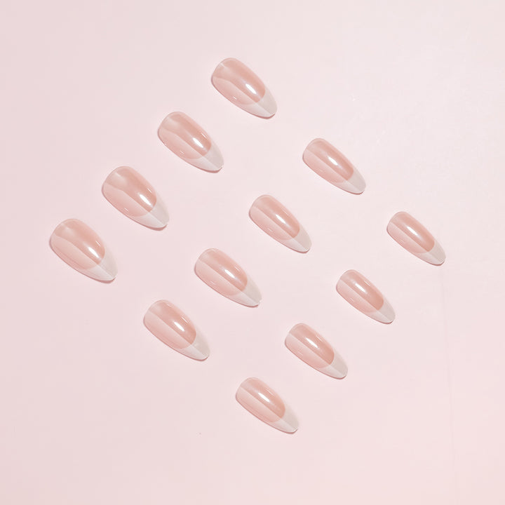 Elegant French Tip Nail Art Set Kalsten