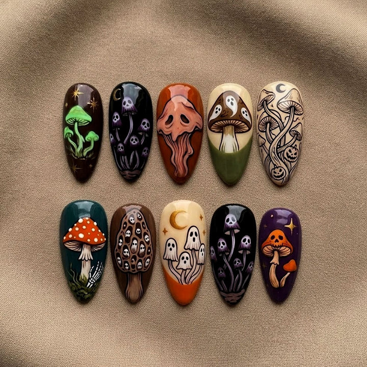 Creative nail art set with playful Halloween design Kalsten
