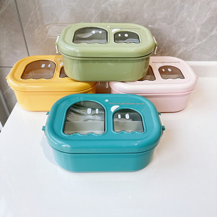 Playful Dual-Compartment Food Storage Container