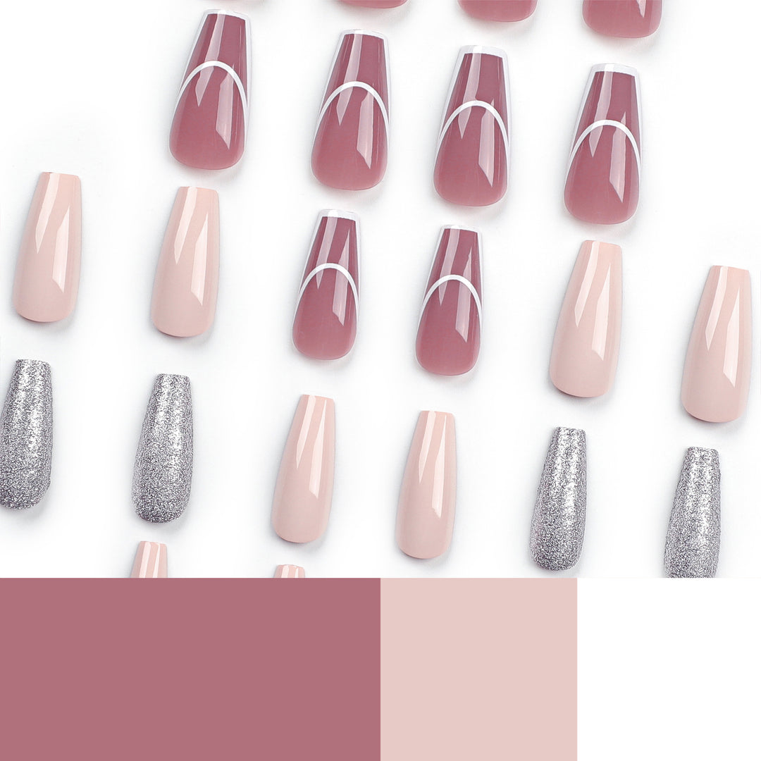 Elegant Nail Extensions with Glamorous Accents Kalsten