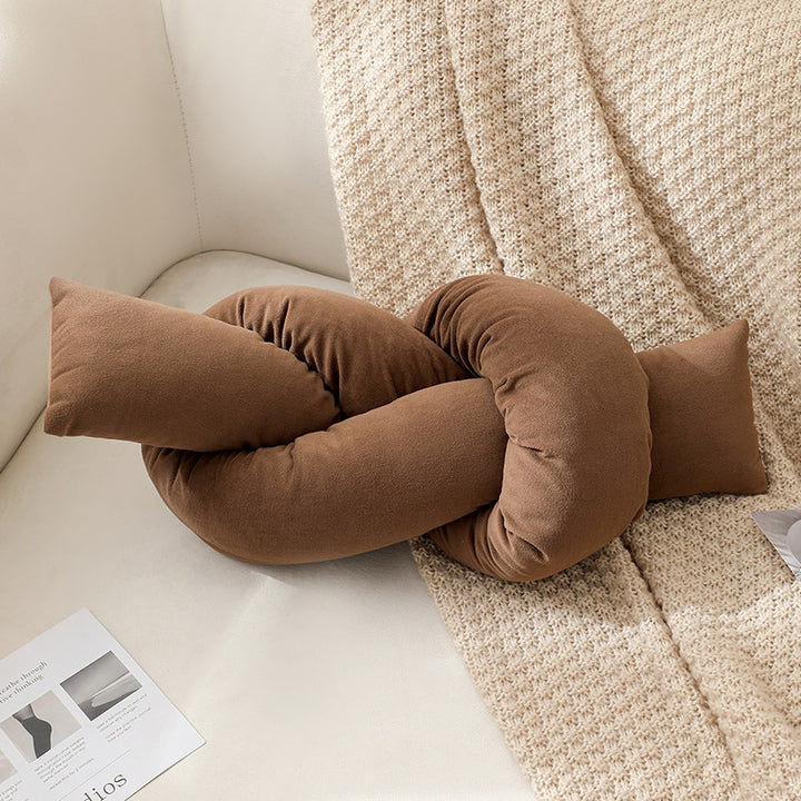 Soft Knotted Decorative Pillow