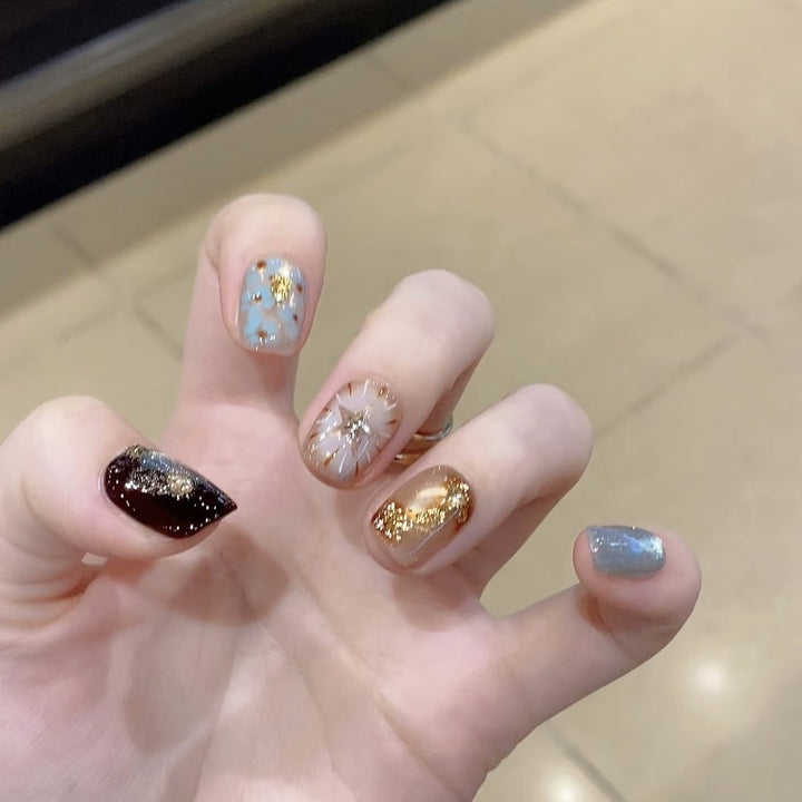 Stylish Glitter Press-On Nail Set Kalsten