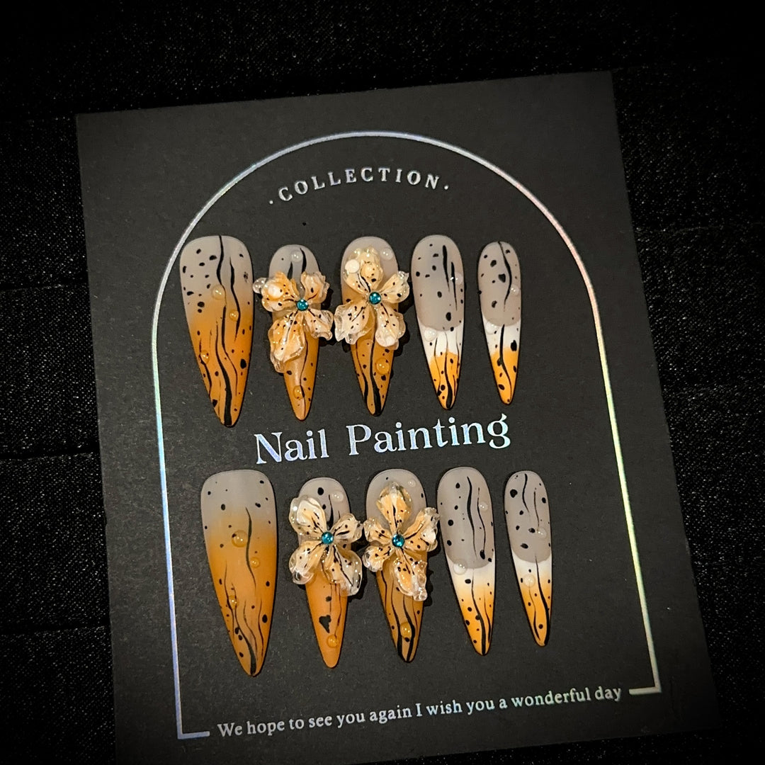Artistic Floral-Themed Nail Art Collection