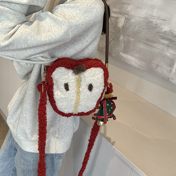 Cute Plush Animal-Themed Crossbody Bag