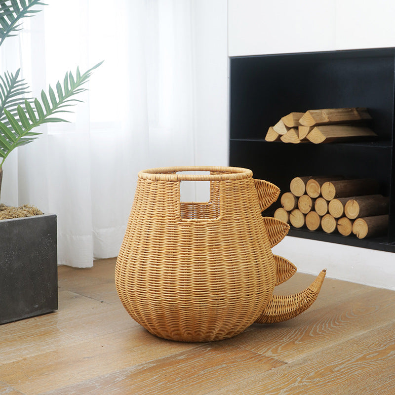 Creative Dinosaur-Shaped Woven Storage Basket Kalsten