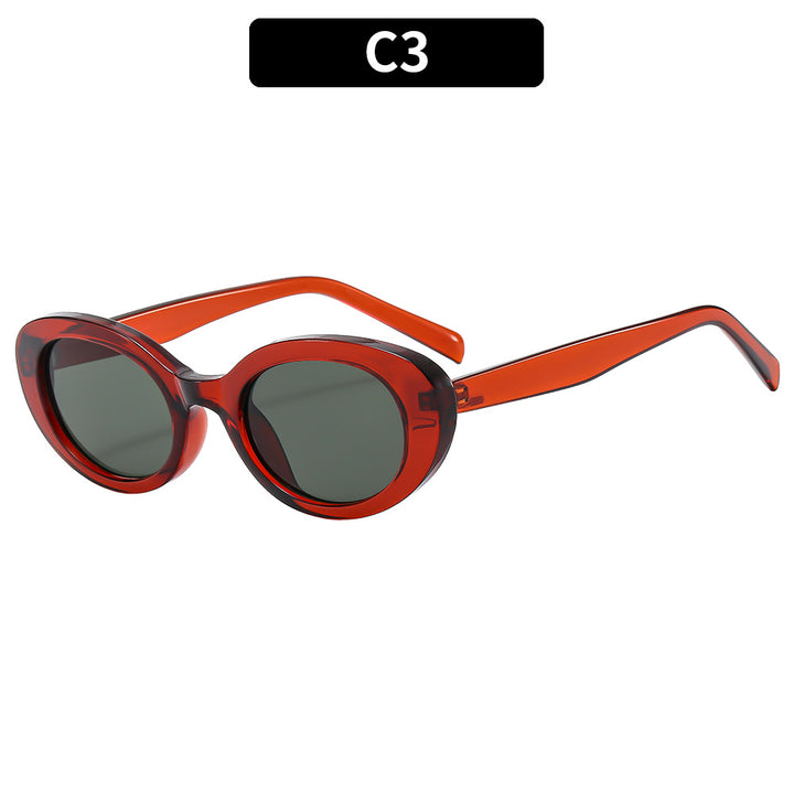 Retro Oval Frame Sunglasses