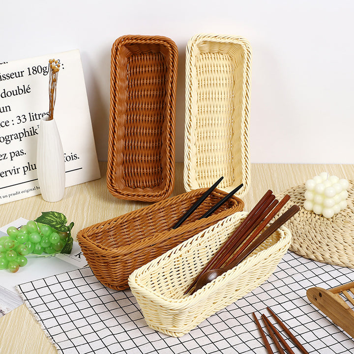 Rectangular Woven Storage Tray Kalsten