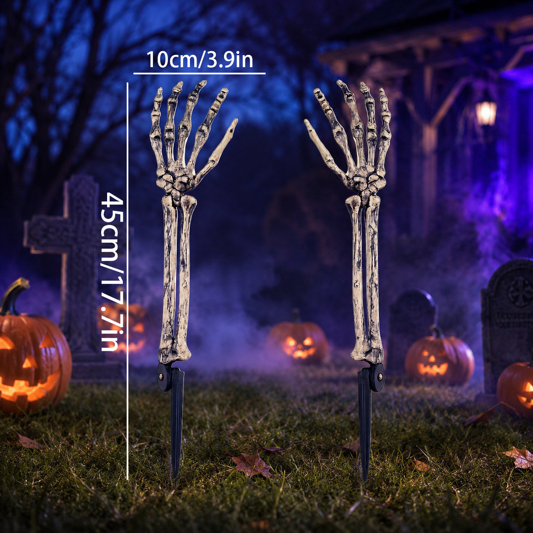 Creepy Halloween decor skeleton tree trunks Kalsten