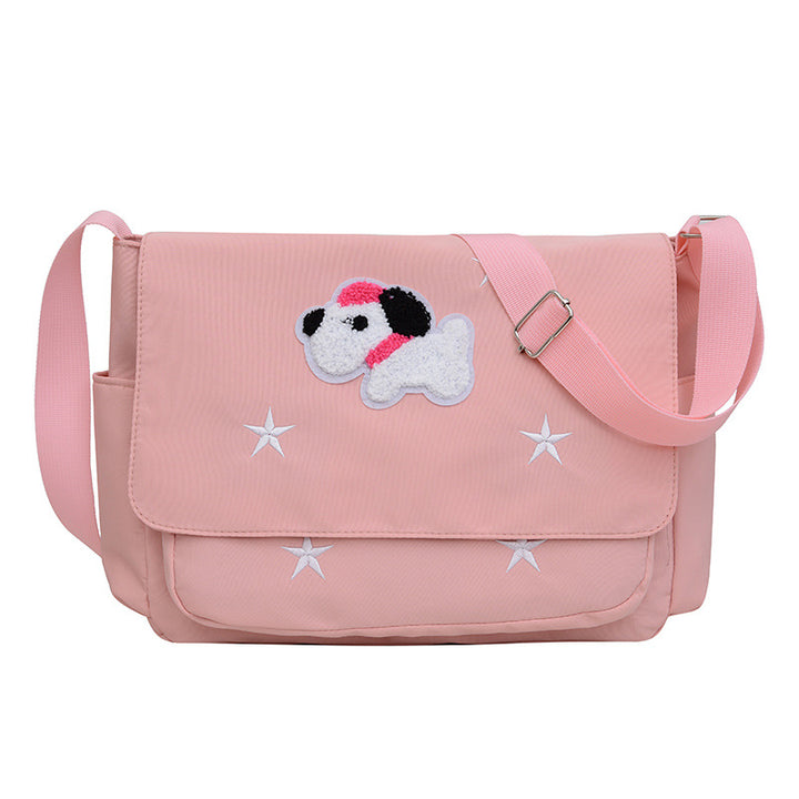 Playful Cartoon-Themed Messenger Bag
