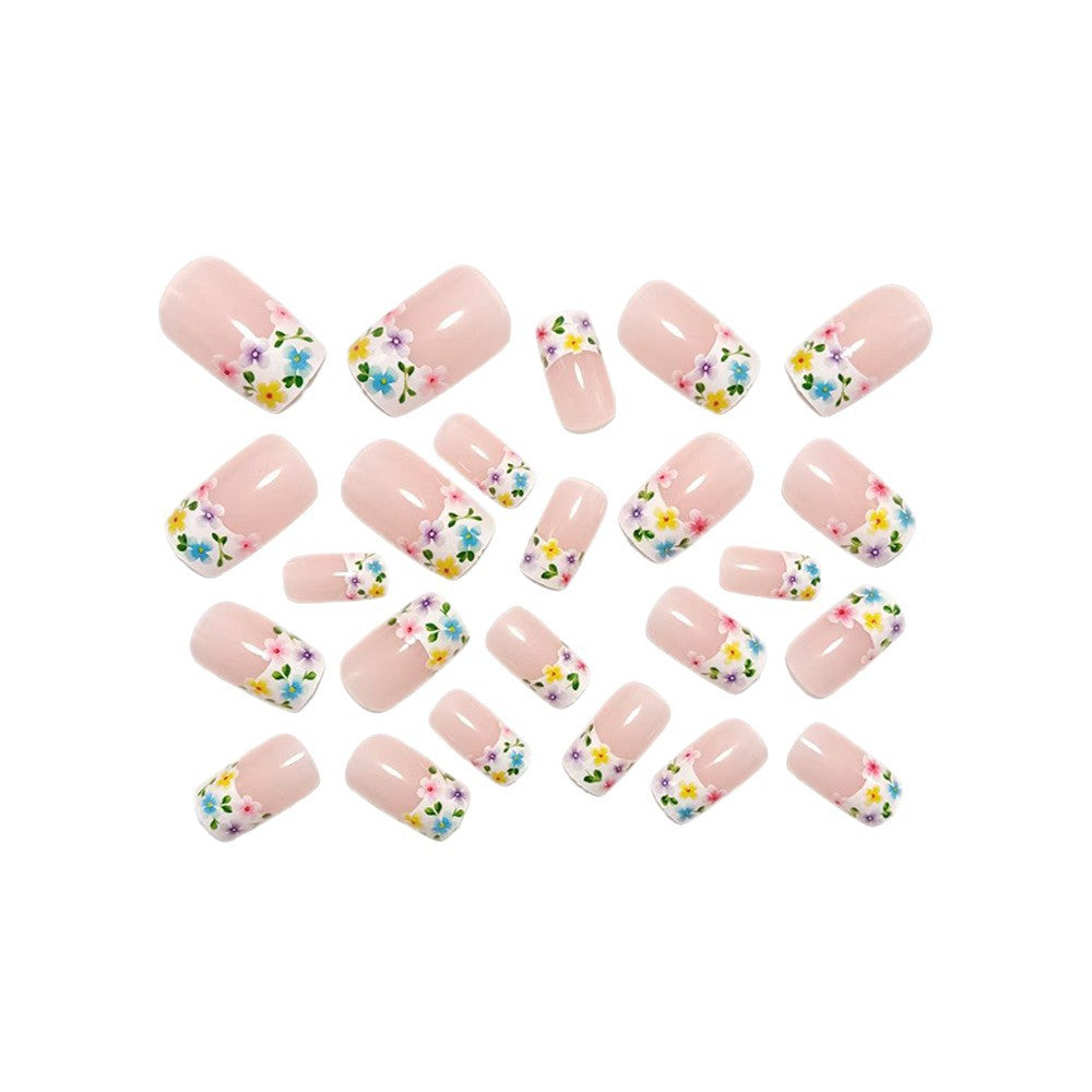 Artificial nails with floral applications Kalsten