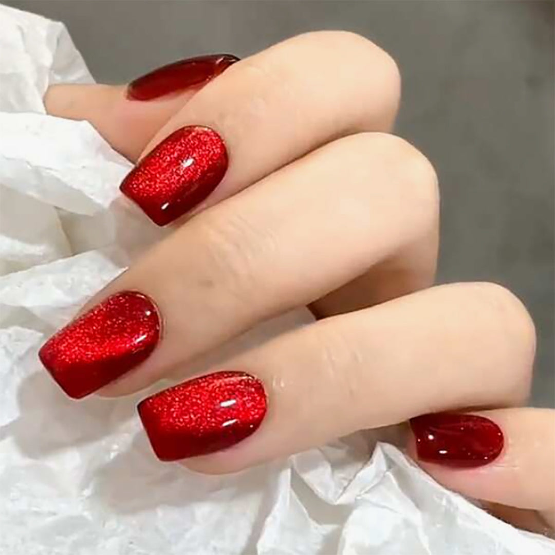 Glittering Press-On Nail Tips Set Kalsten