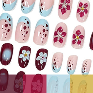 Artistic Floral Acrylic Nail Enhancements Kalsten