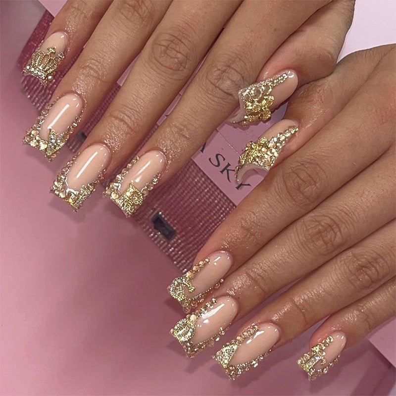 Nail set with elegant rhinestone details Kalsten