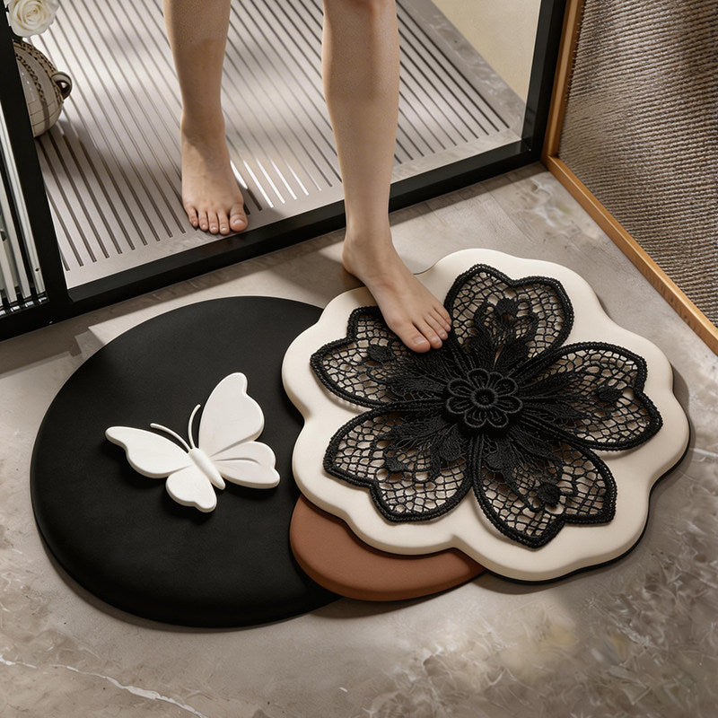 Luxurious Floral Pattern Bath Mat