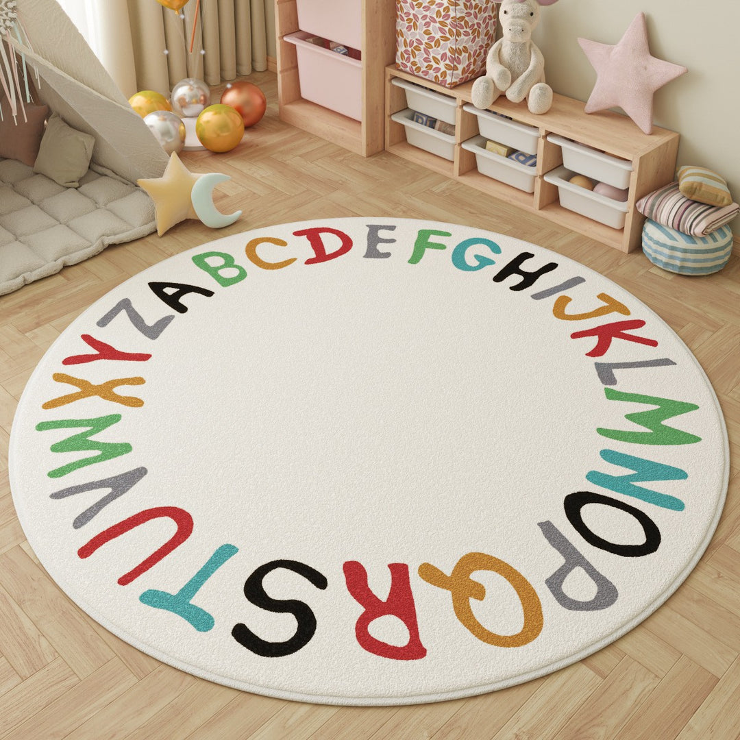 Playful Inspirational Round Area Rug Kalsten