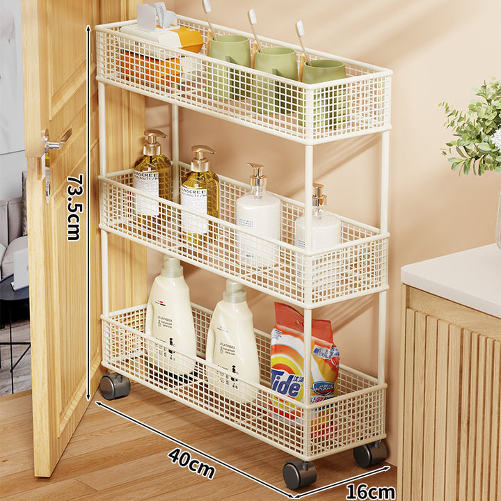 Slim Overdoor Three-Tier Wire Mesh Storage Organizer