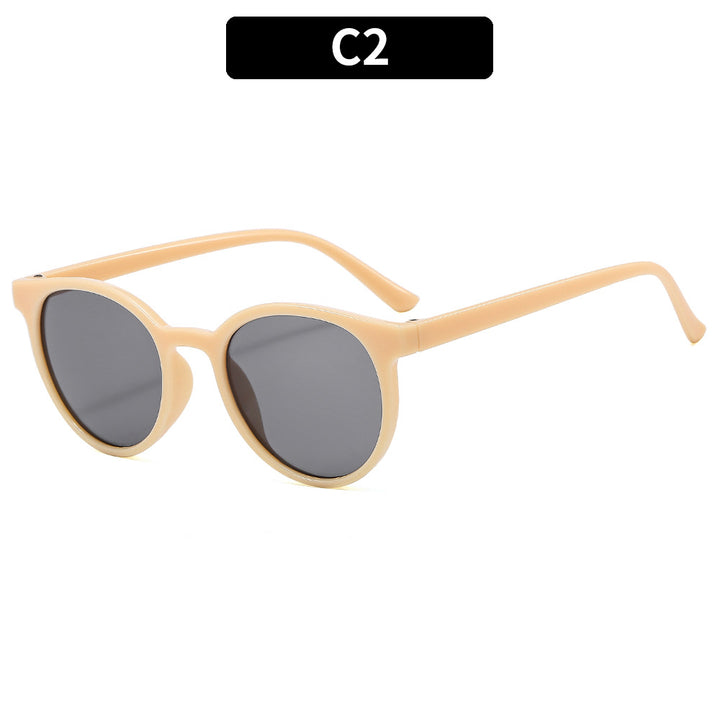 Vintage-Inspired Round Frame Sunglasses