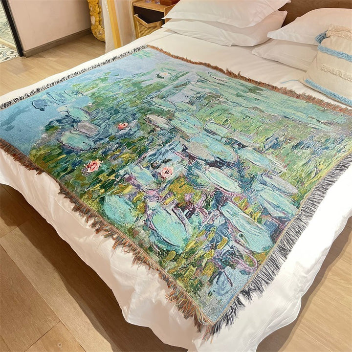 Artistic Floral Tapestry Blanket