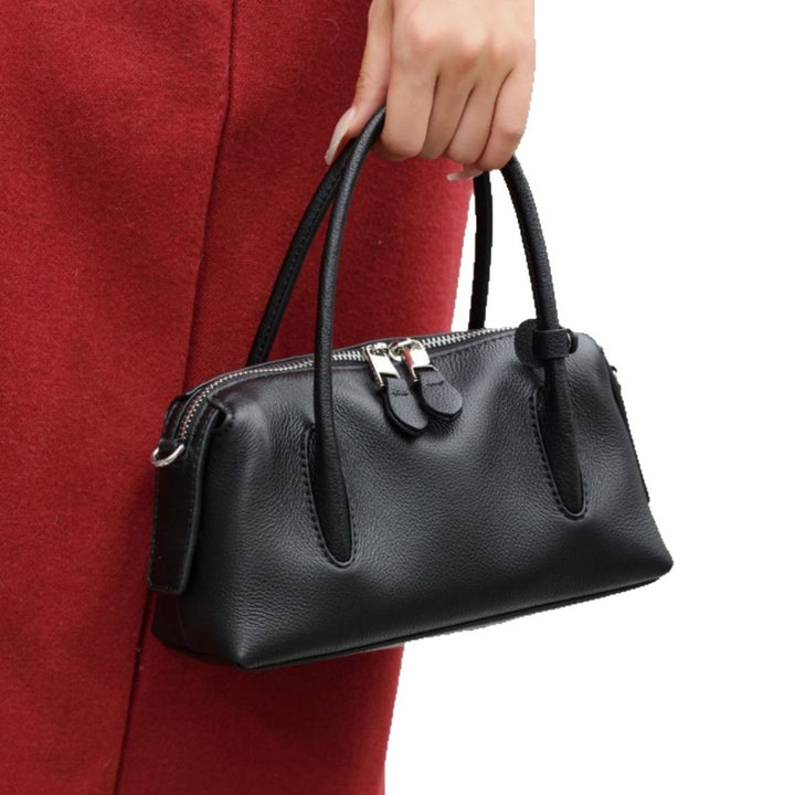 Mini Structured Pebbled Top-Handle Convertible Crossbody Bag
