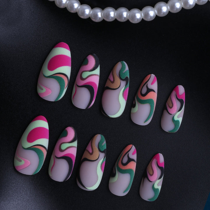 Artificial Nails in Modern Abstract Design Kalsten
