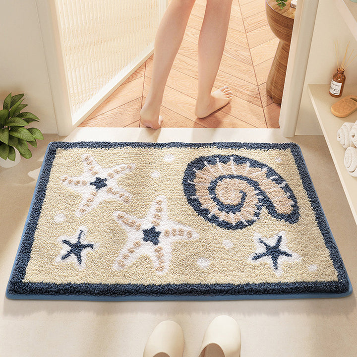 Unisex Coastal-Themed Bath Mat Kalsten