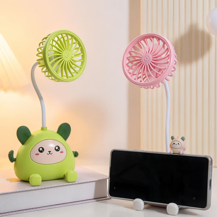 Ladies table lamp with integrated fan and toy design Kalsten