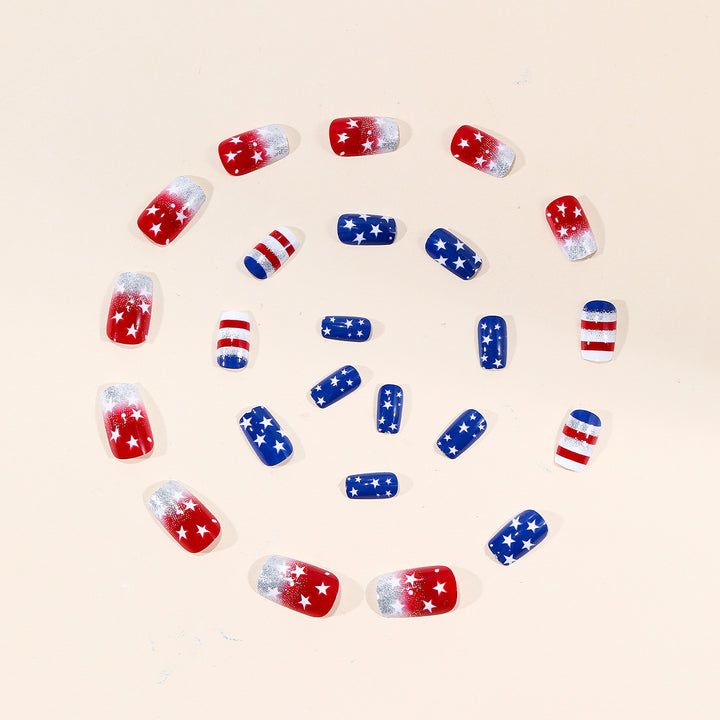Patriotic Themed Nail Art Extensions Kalsten