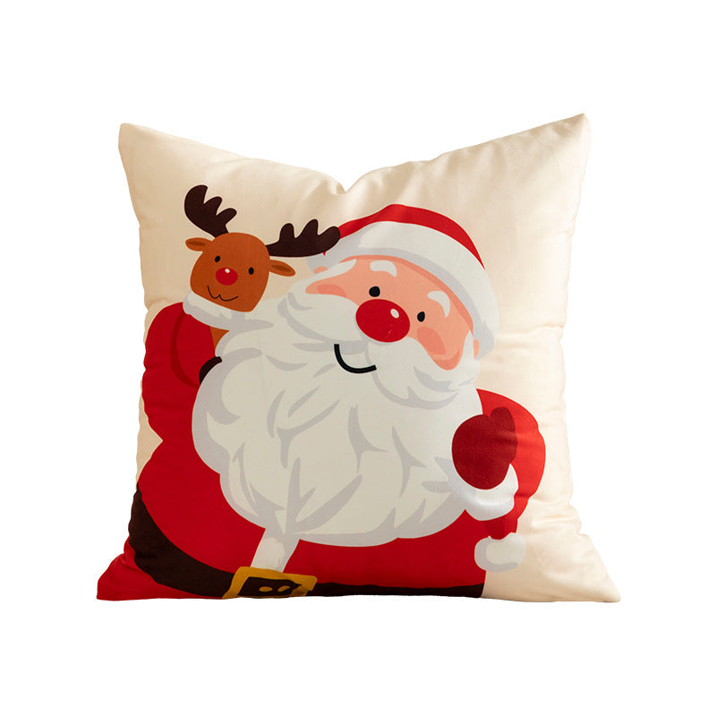 Christmas square decorative pillow cover with patchwork design and concealed zipper Kalsten