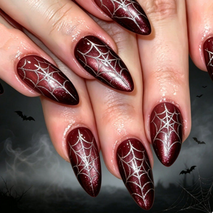 Gothic Spider Web Press-On Nails Kalsten