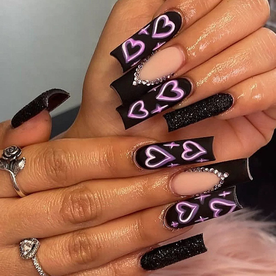 Decorative Long Press-On Nail Extensions Kalsten