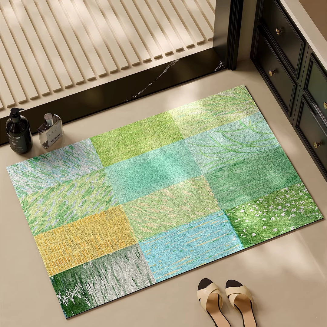 Textured Patchwork Bath Mat